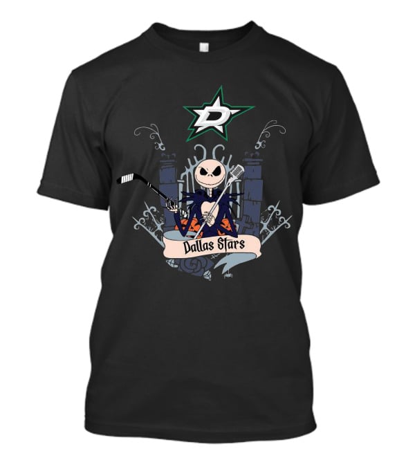 Dallas Stars Halloween Jack Skellington Hockey T-Shirt