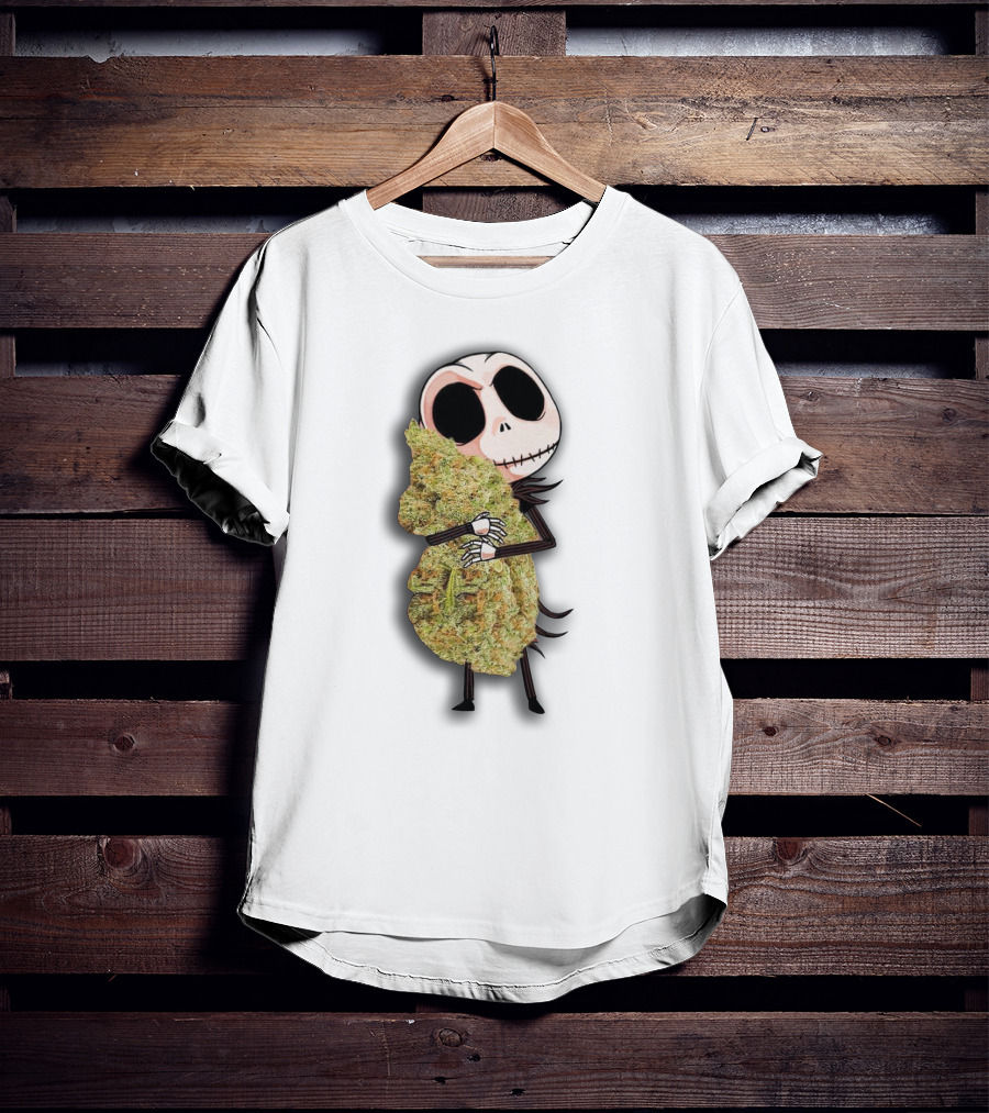 Jack Skellington Hug Cannabis T-Shirt