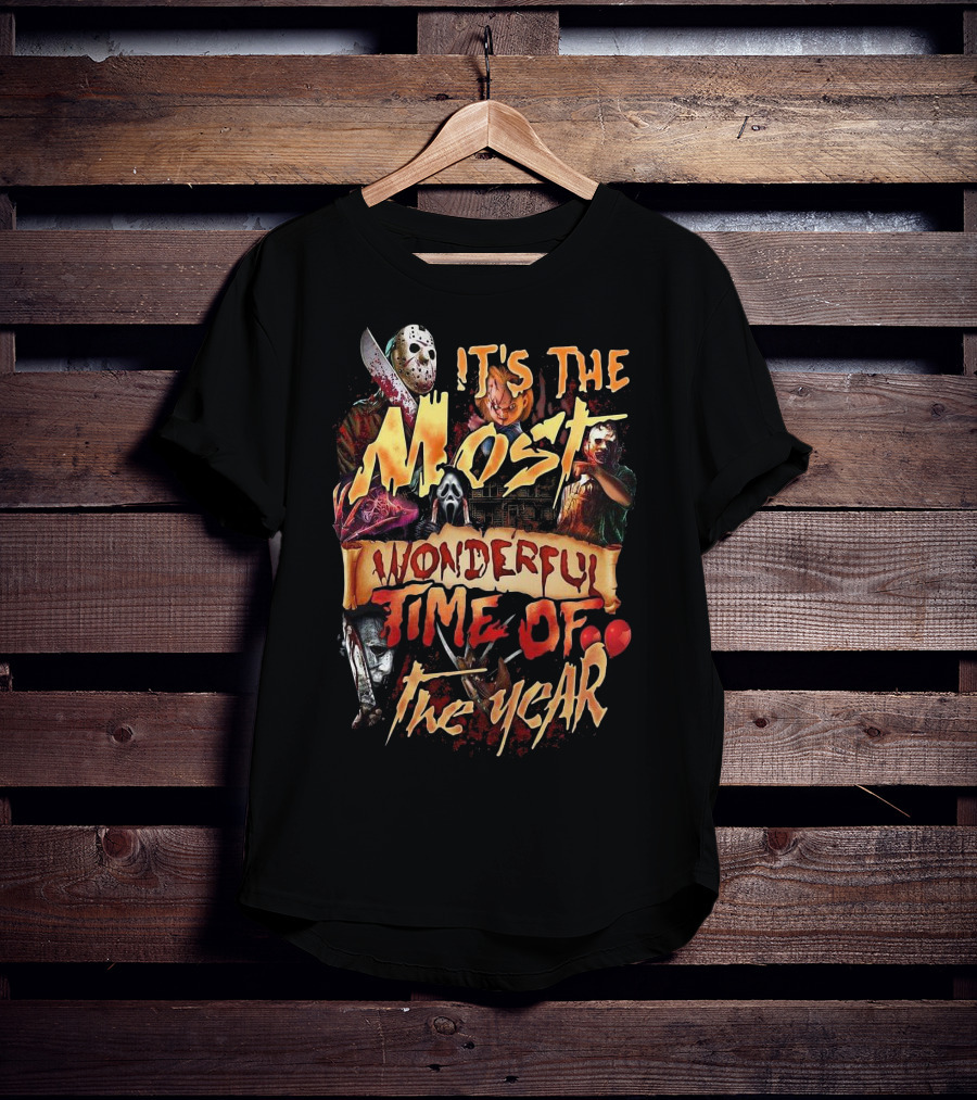 It's The Most Wonderful Time Of The Year Jason Voorhees Freddy Krueger Pennywise Ghostface Michael Myers T-Shirt
