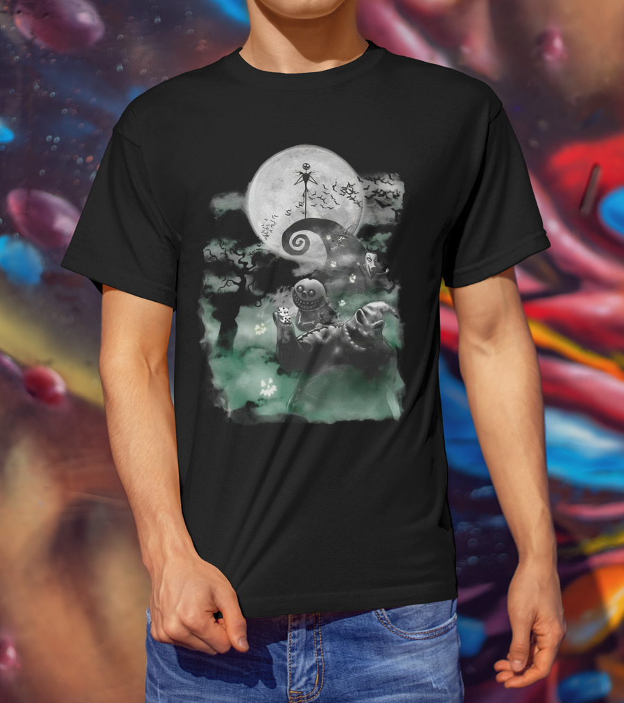 Halloween Full Moon Night Jack Skellington Pumpkin King T-Shirt