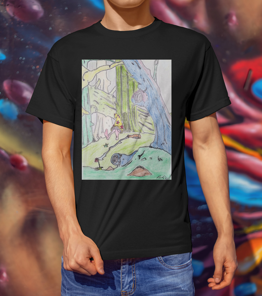 The Colored Forest Mysterious Path In Enchanted Woods T-Shirt