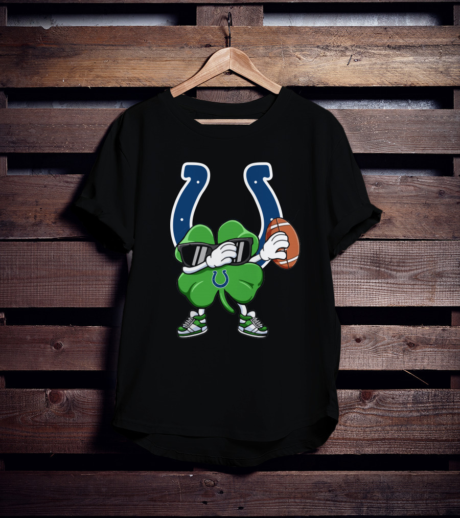 Indianapolis Colts Shamrock Football Mascot T-Shirt