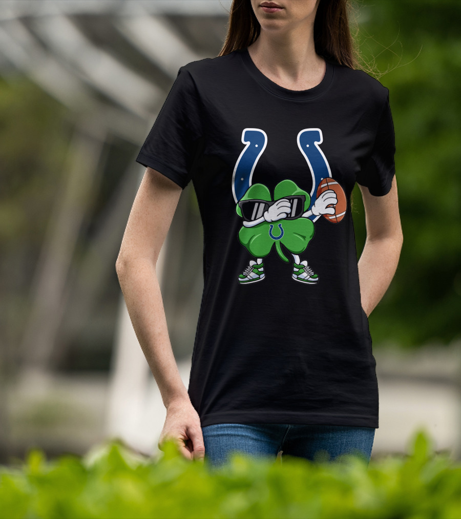 Indianapolis Colts Shamrock Football Mascot T-Shirt