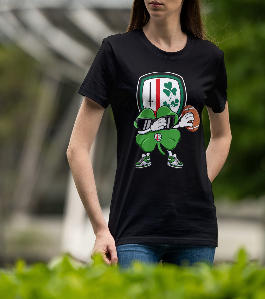 London Irish Shamrock Rugby Football Mascot T-Shirt