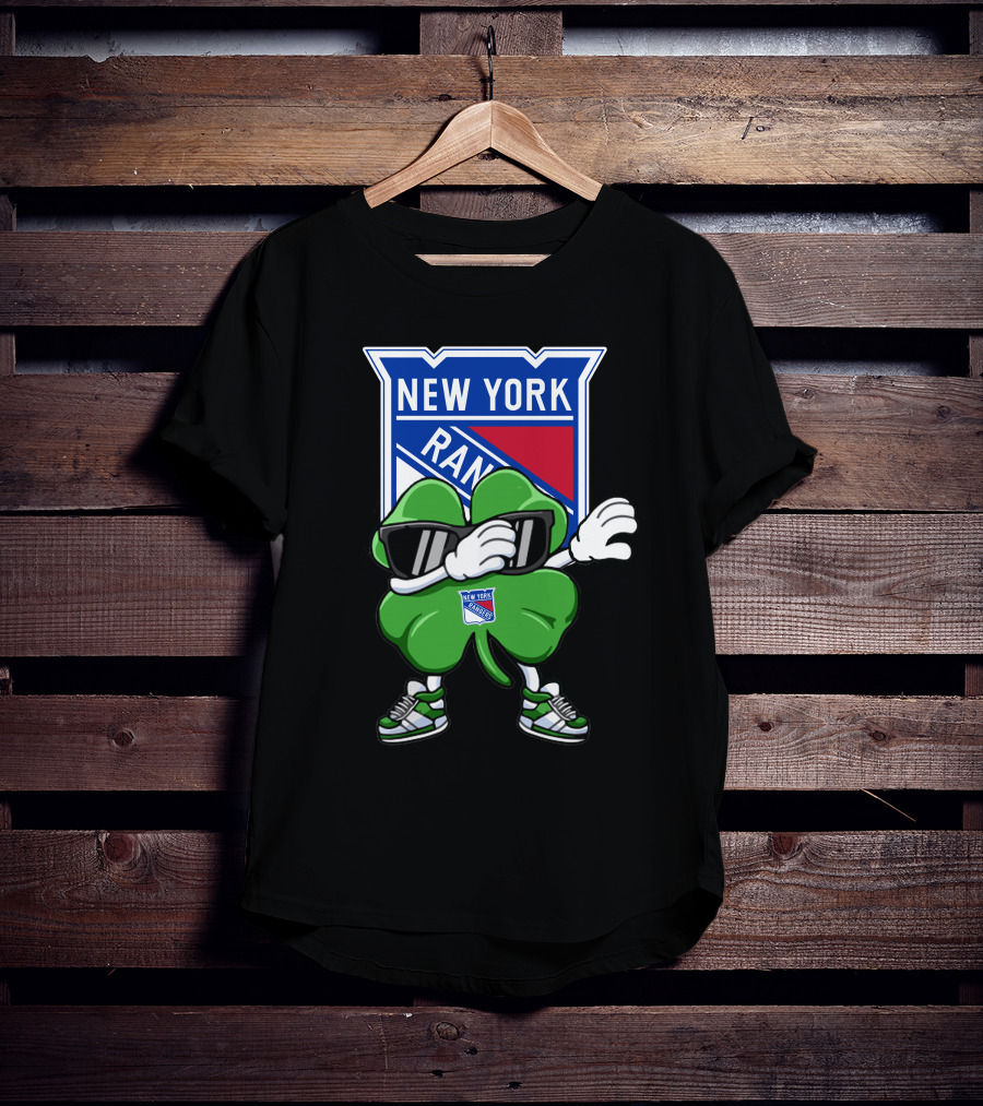 New York Rangers Clover Mascot Dabbing T-Shirt