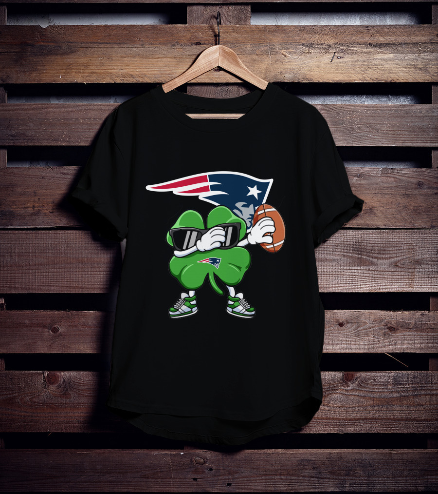 Patriots Football Shamrock Dab T-Shirt