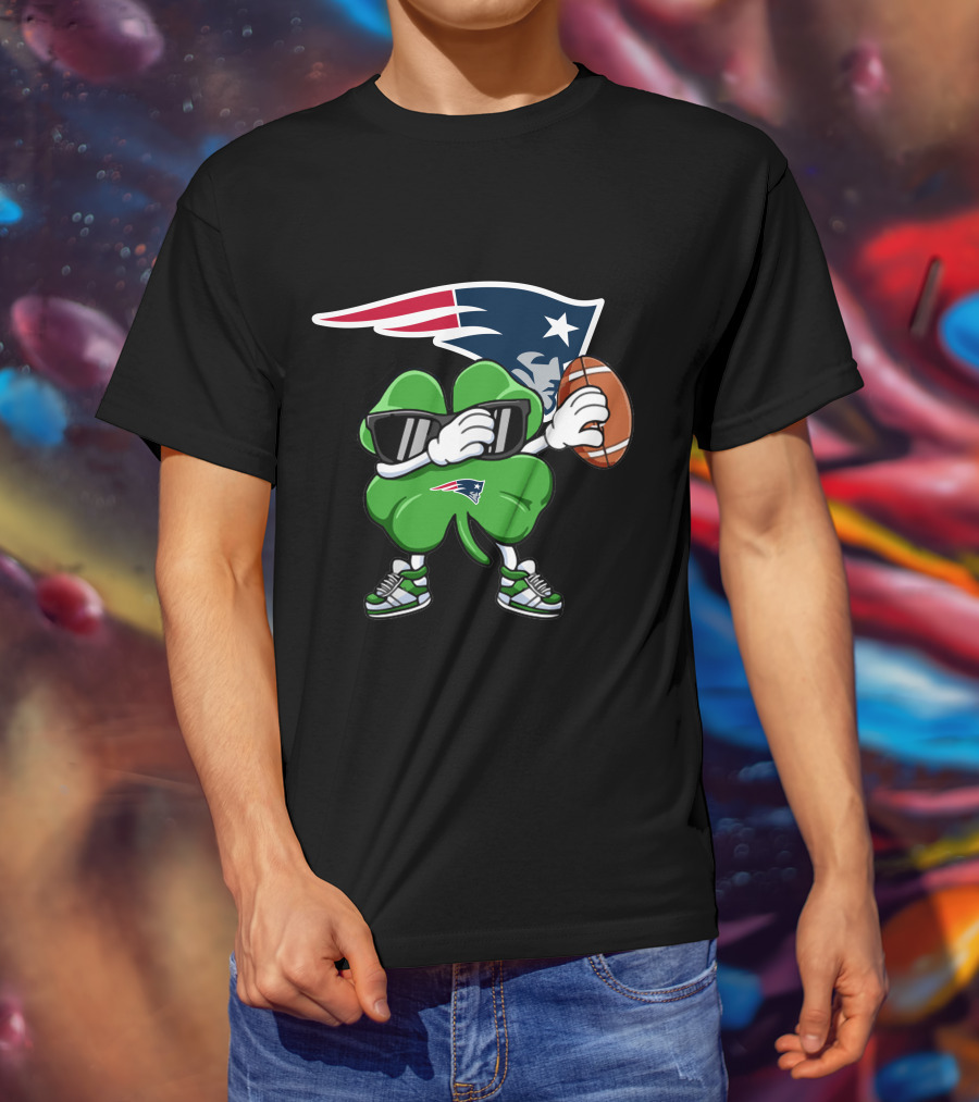 Patriots Football Shamrock Dab T-Shirt