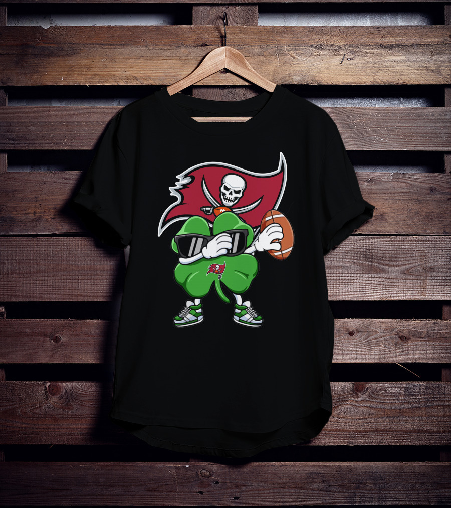 Tampa Bay Buccaneers Lucky Clover Football T-Shirt