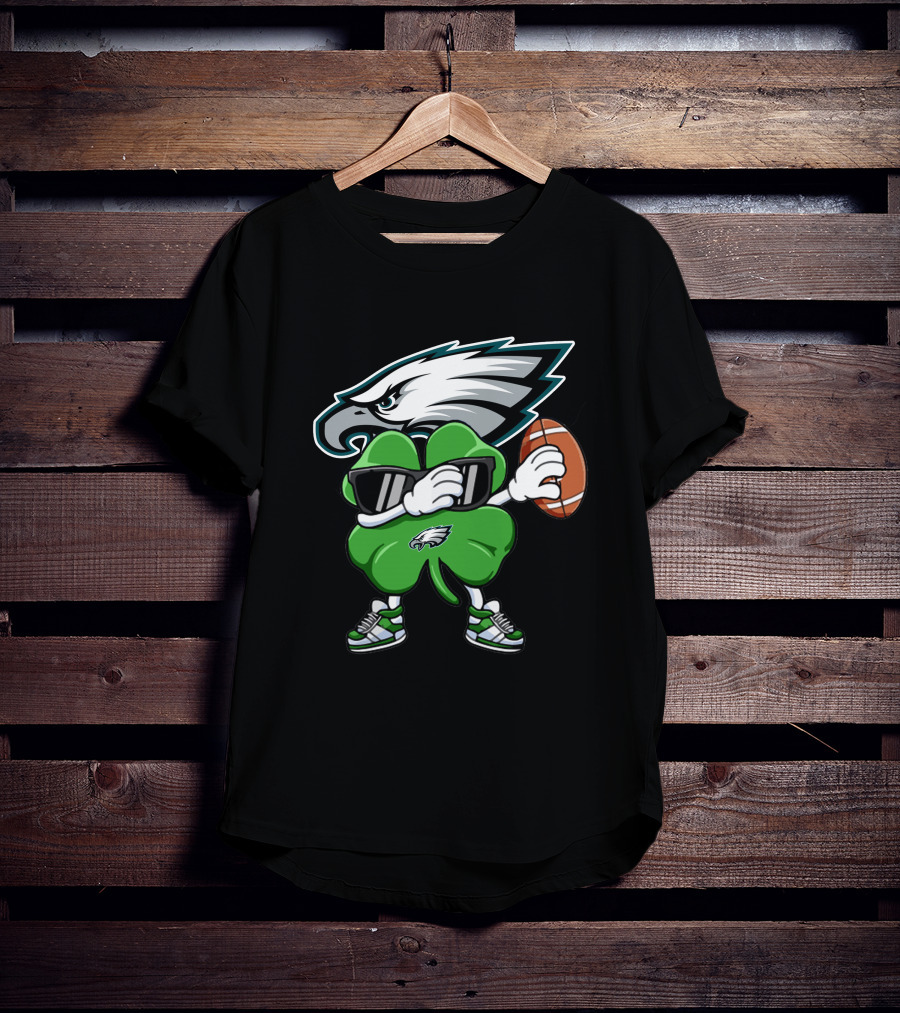 Philadelphia Eagles Shamrock Football Mascot T-Shirt