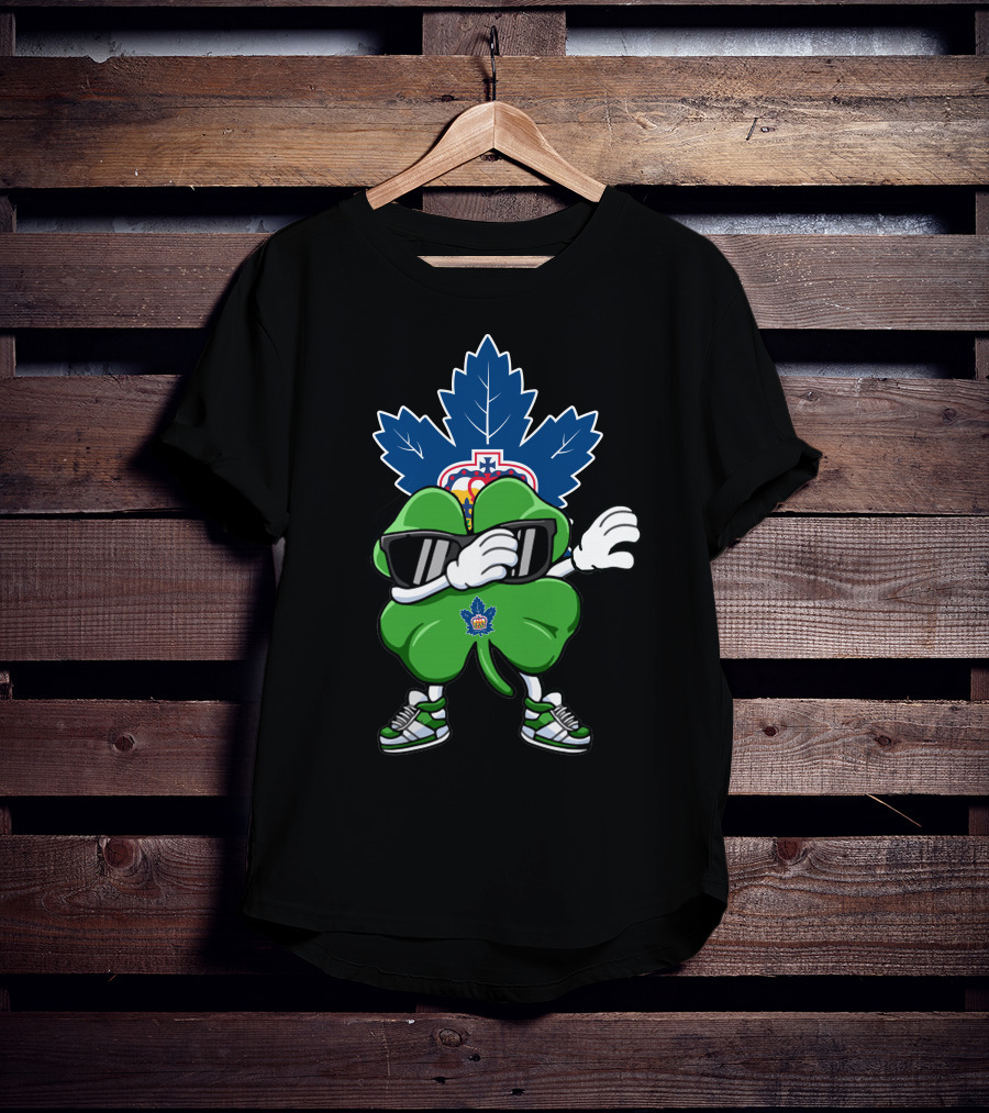 Toronto Marlies Clover Leaf Mascot With Sunglasses And Sneakers T-Shirt