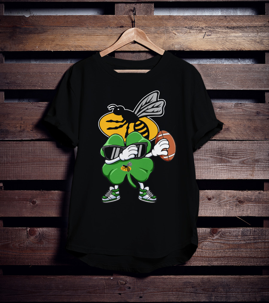 Wasps RFC Shamrock With Sunglasses And Football T-Shirt