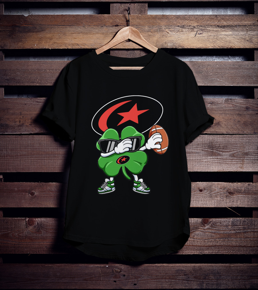 Saracens Rugby Lucky Clover Star Logo Football T-Shirt
