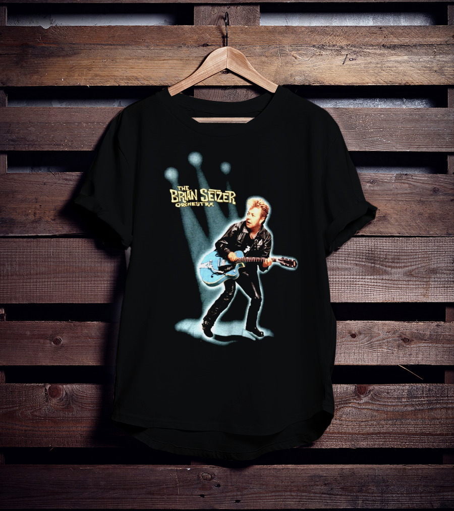 The Brian Setzer Orchestra Vintage Rockabilly Style Tone With Guitar T-Shirt