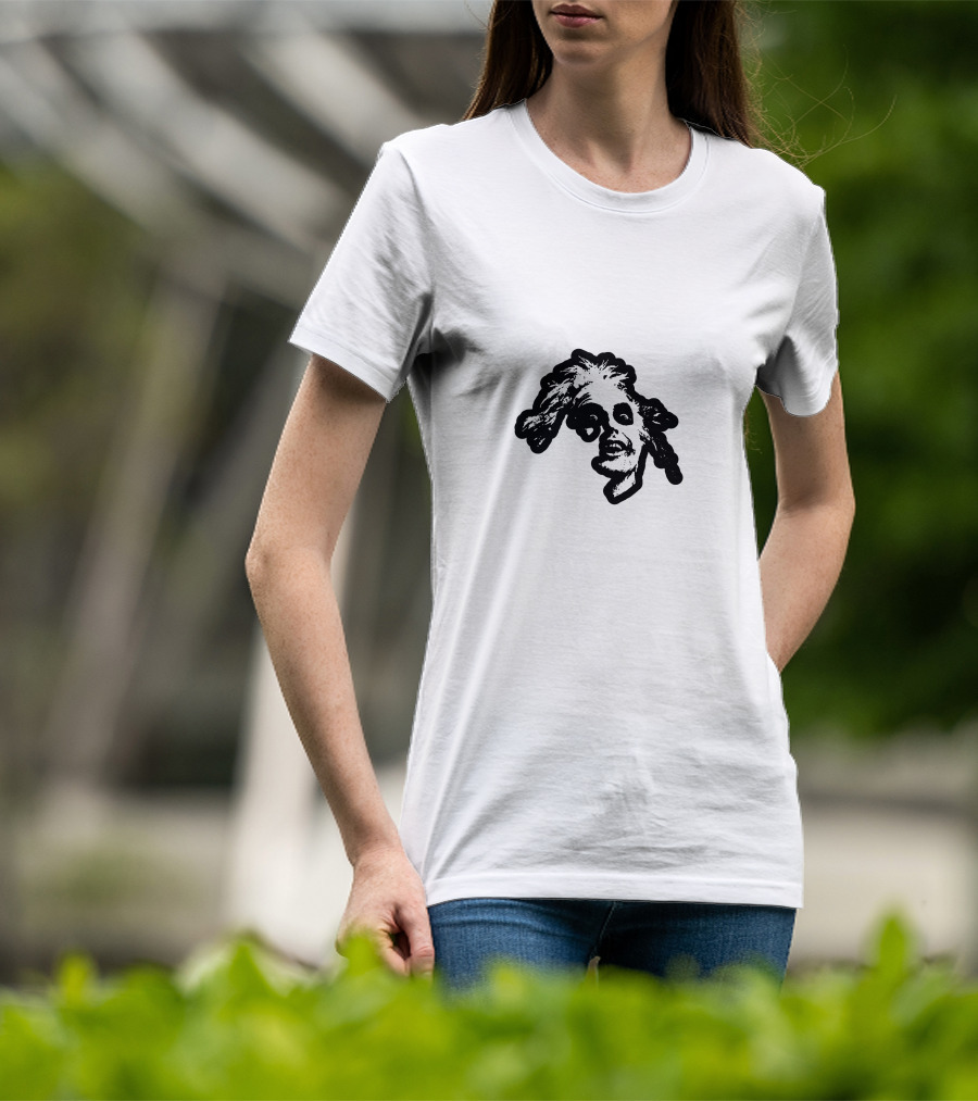 Beetlejuice Face Distorted Black And White Character Expression T-Shirt