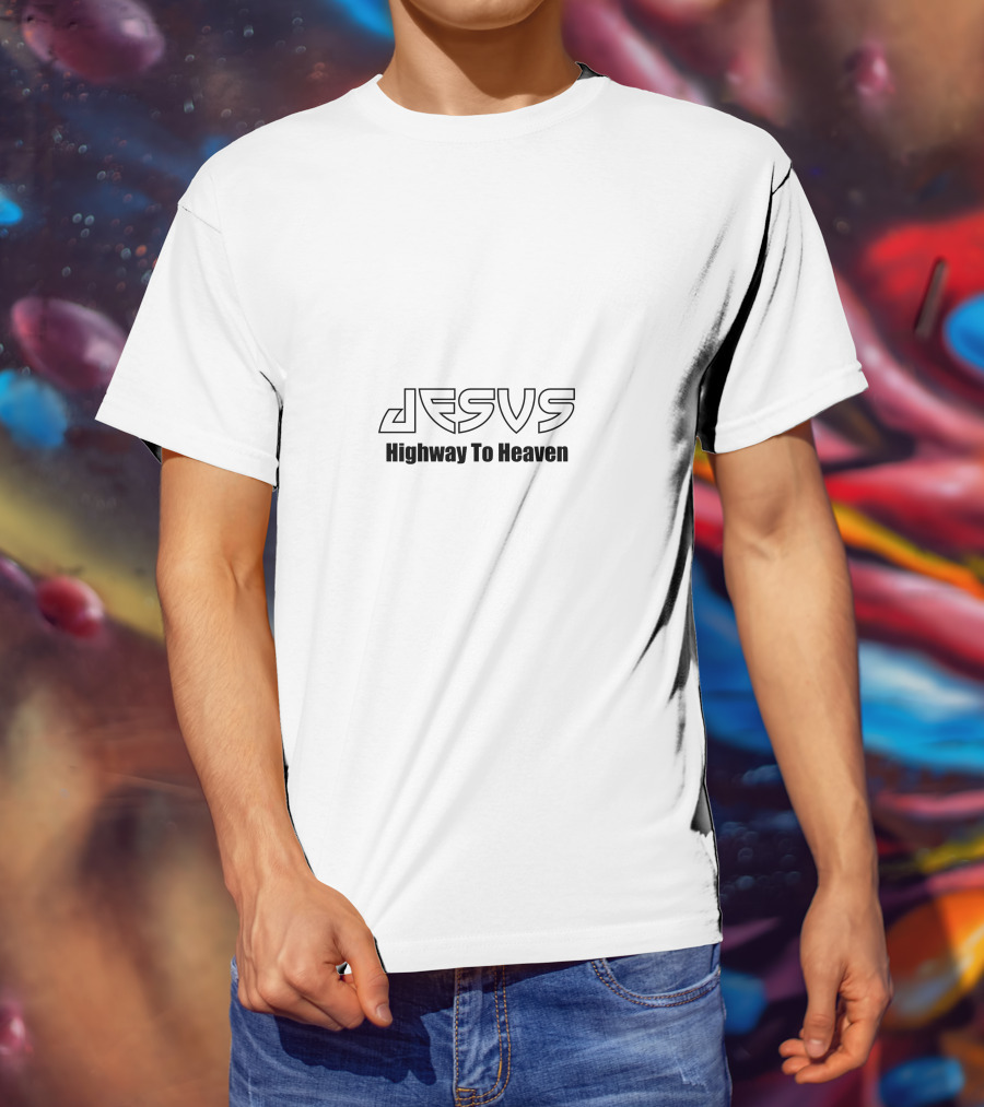 Jesus Highway To Heaven Christian Message T-Shirt