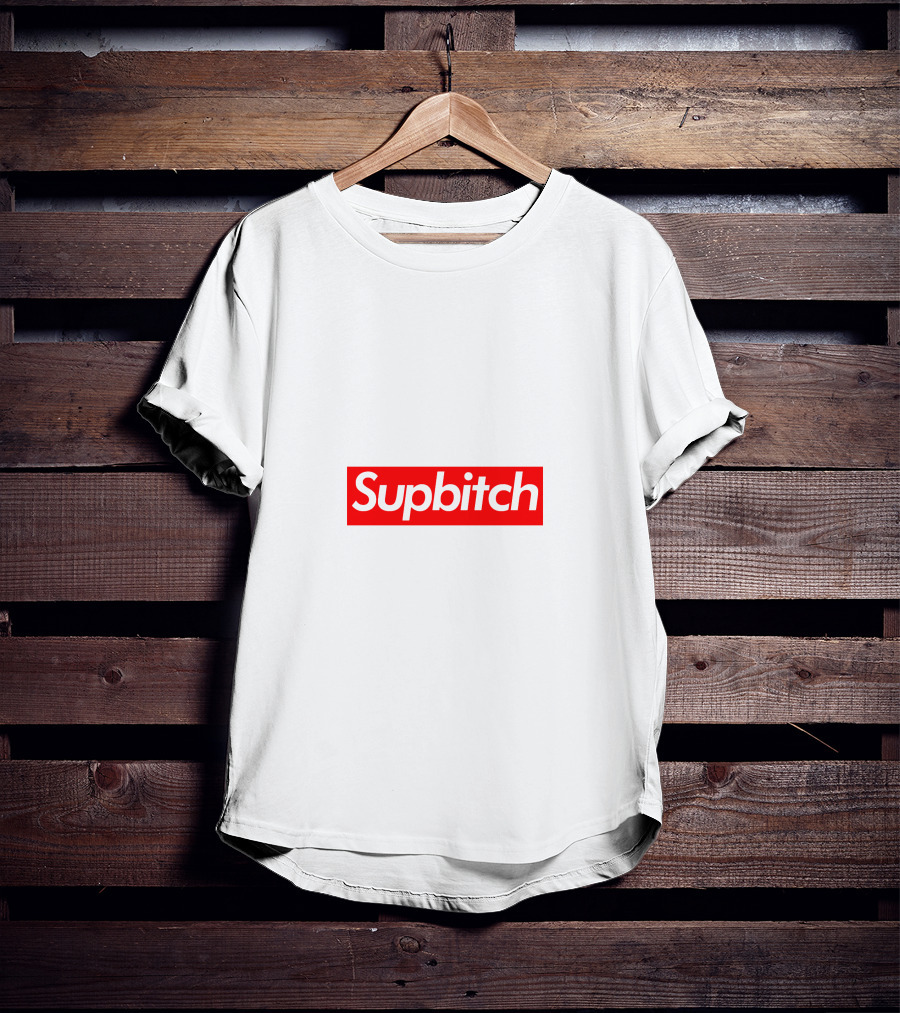 Supbitch Red Box Logo Streetwear T-Shirt