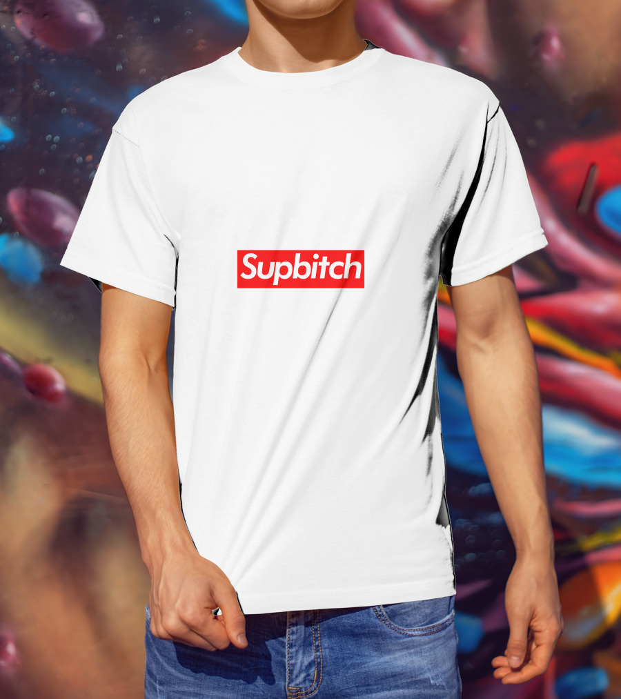 Supbitch Red Box Logo Streetwear T-Shirt