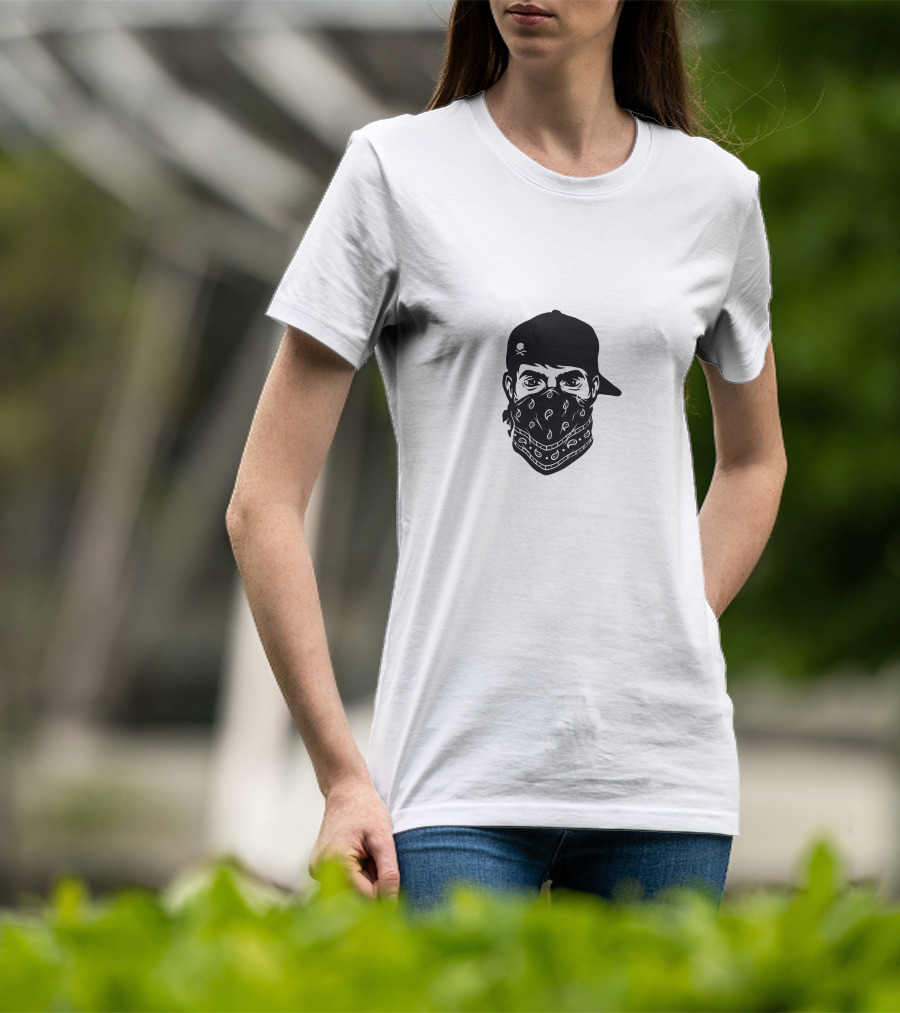 Skull Cap Bandana Face Covering T-Shirt