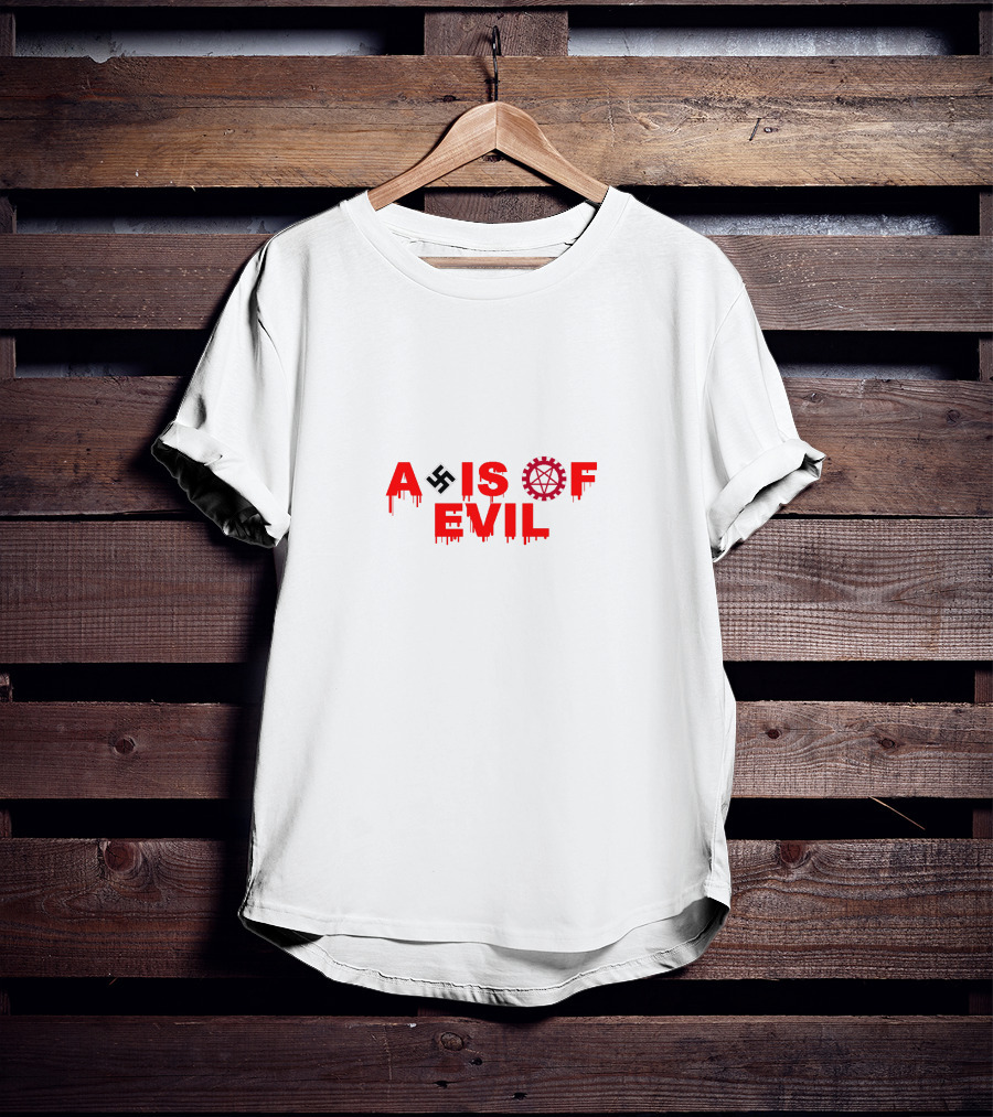 Axis Of Evil Swastika Gear Symbol Dripping T-Shirt