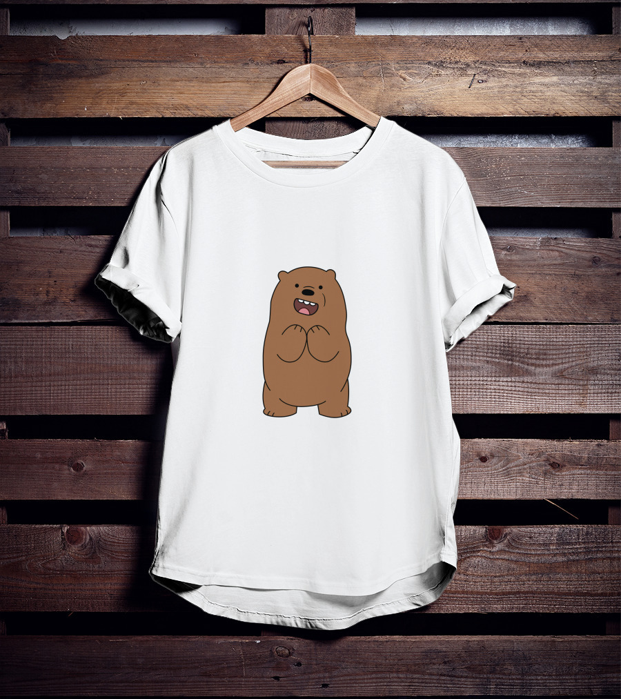 We Bare Bears Standing Bear Character T-Shirt
