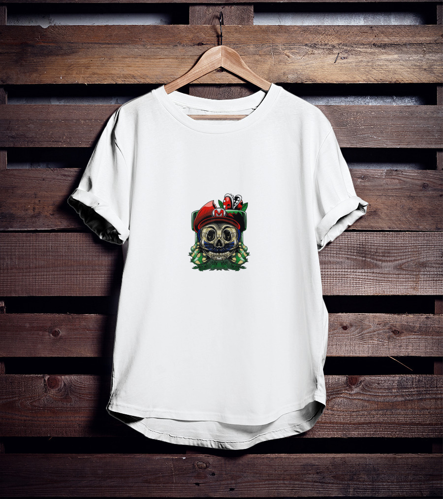 Oompaville Skull Mario Piranha Plant Mashup T-Shirt