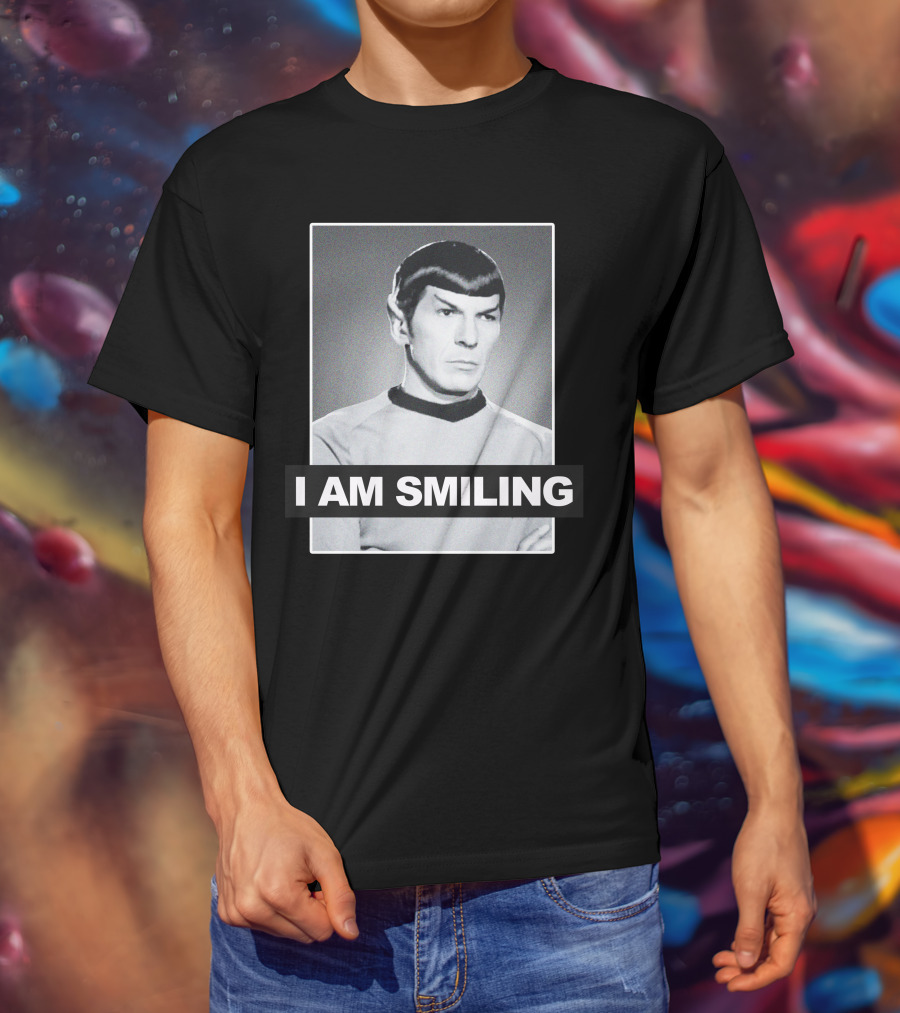 I AM SMILING Vulcan Humor Logic Science Iconic T-Shirt