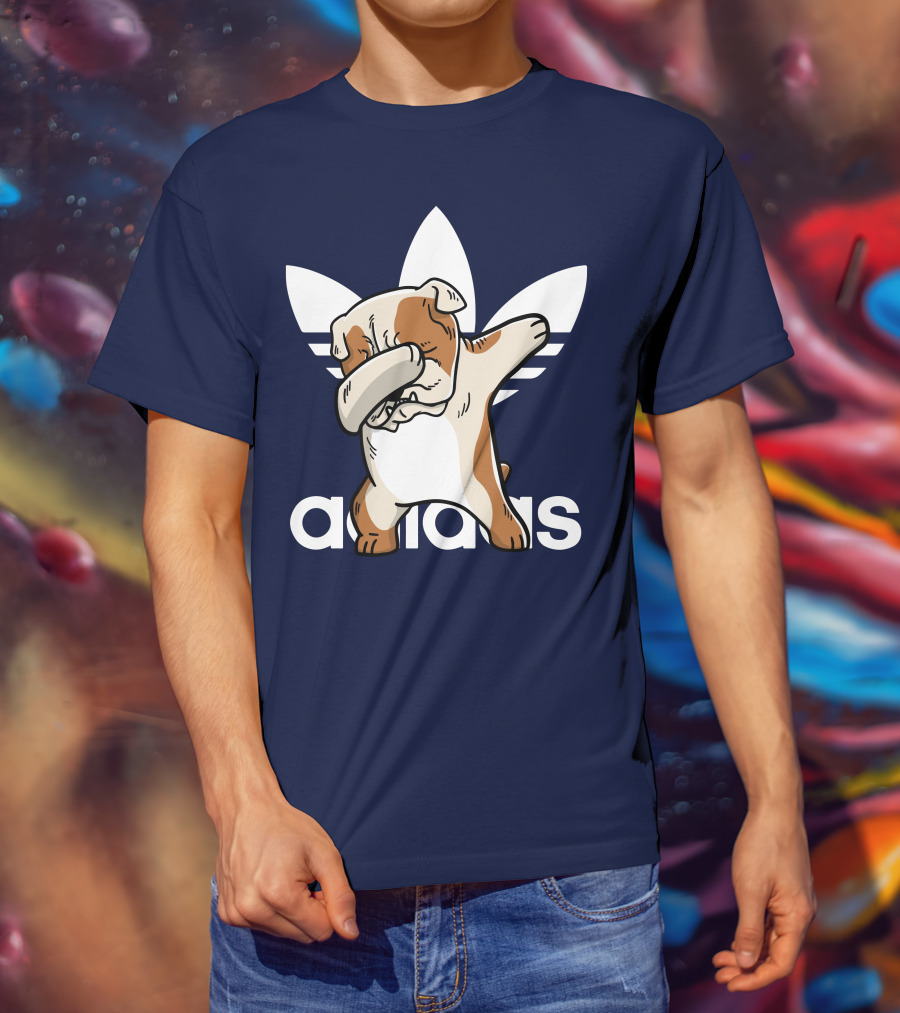 Dabbing English Bulldog Funny Parody 002 T-Shirt