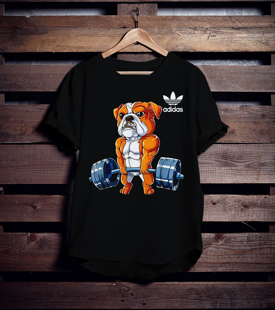 English Bulldog Funny Weightlifting Deadlift Fitness Gym Men T-Shirt
