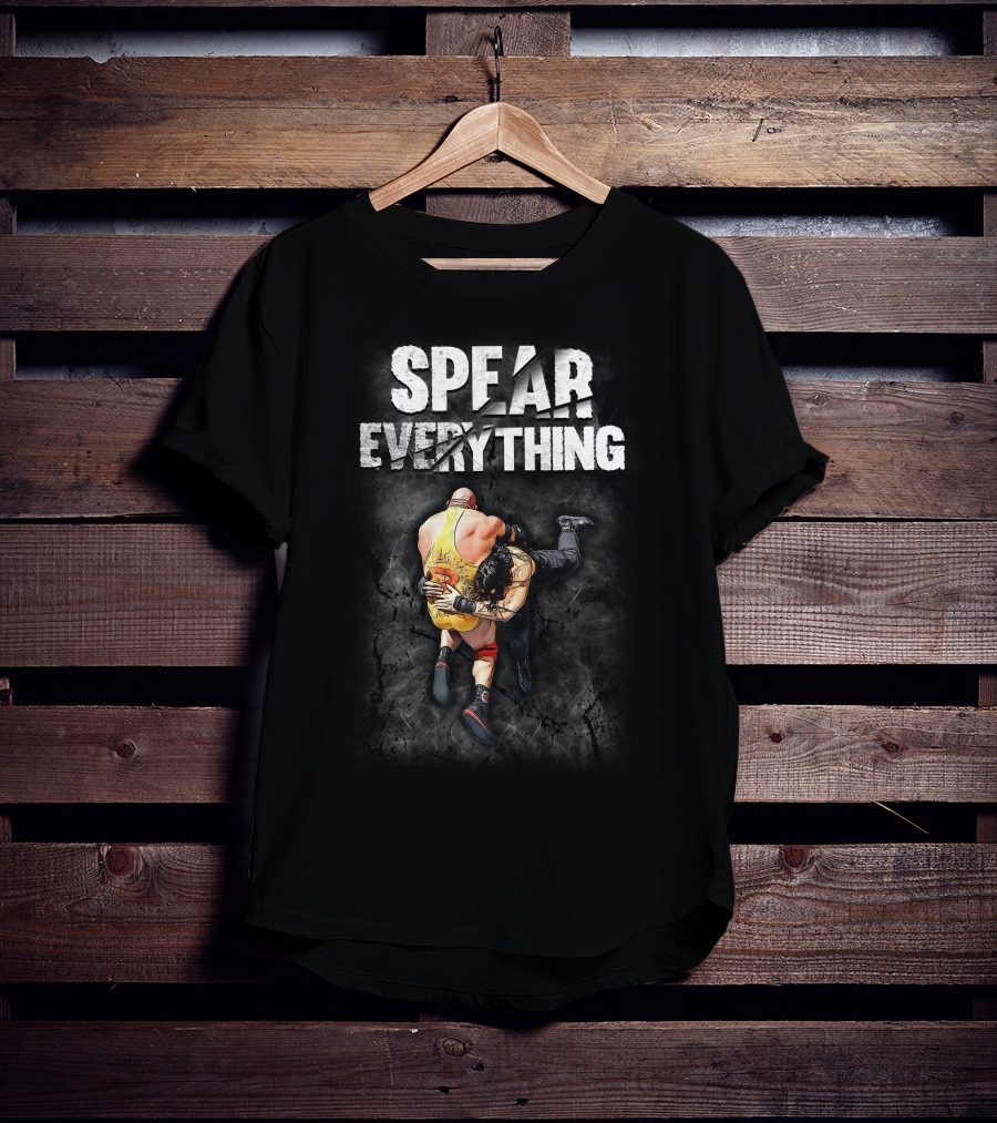 Roman Reigns Spear Everything Wrestling Move Combat T-Shirt