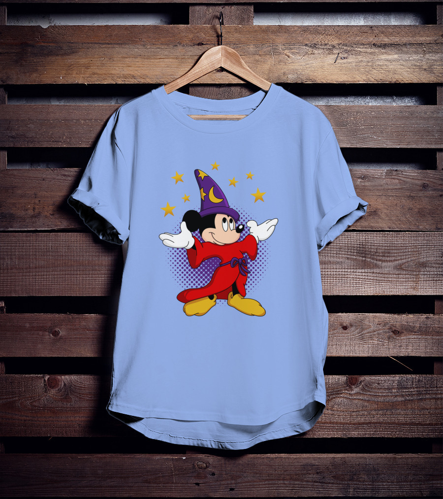 Mickey Mouse Wizard Sorcerer's Apprentice Magic Stars T-Shirt