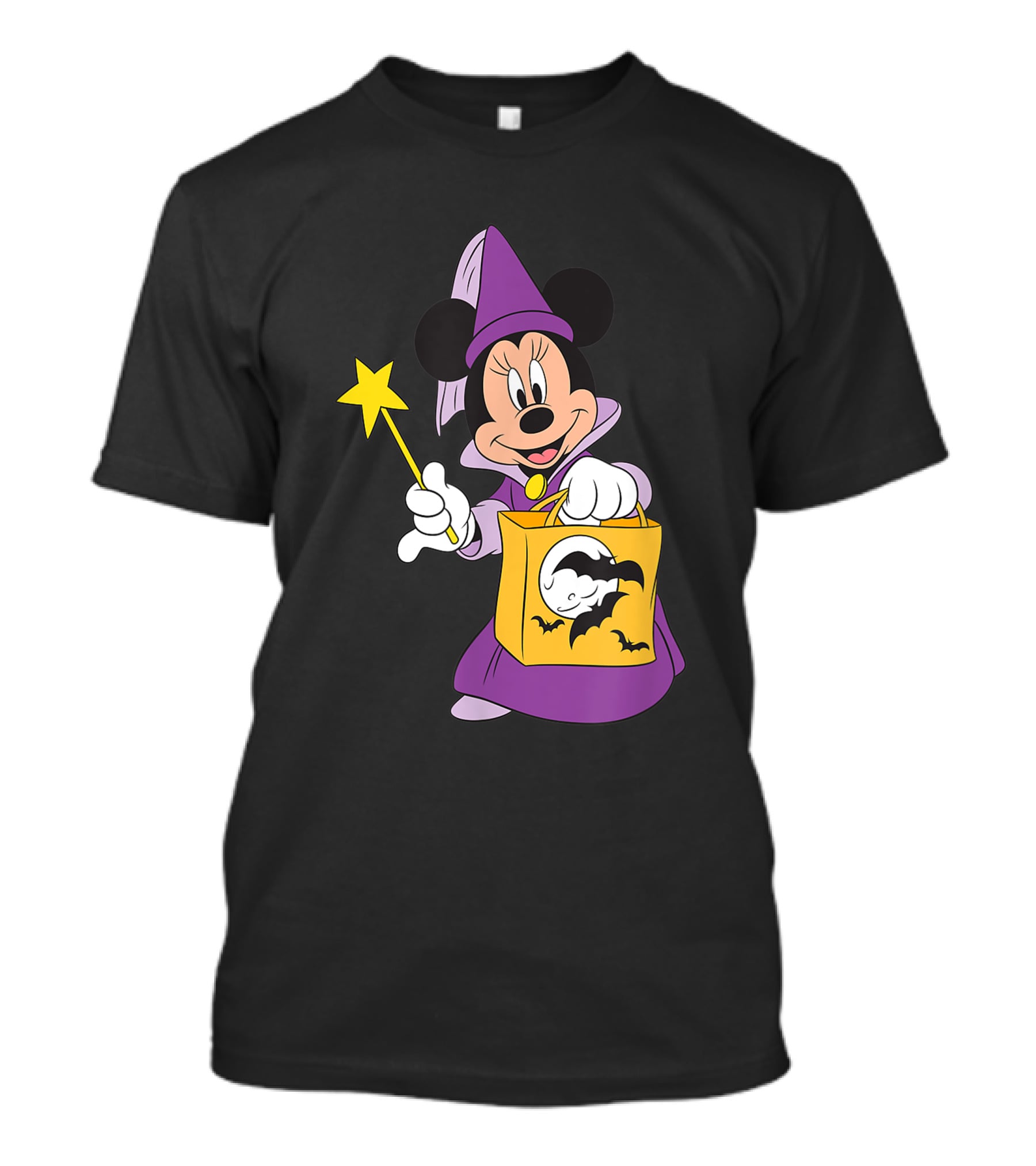 Disney Halloween Minnie Mouse Witch Costume With Magic Wand And Trick-or-Treat Bag T-Shirt