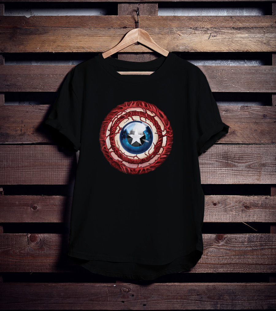 Marvel Captain America Star Eye Shield Halloween T-Shirt