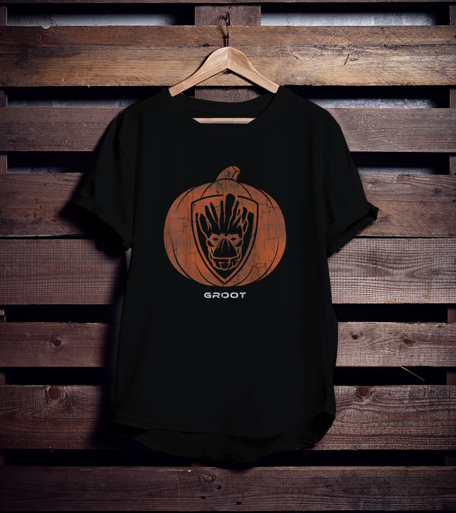 Groot Pumpkin Marvel Guardians T-Shirt