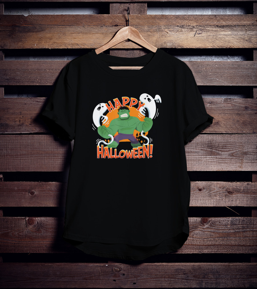 Marvel Hulk Happy Halloween Ghosts T-Shirt