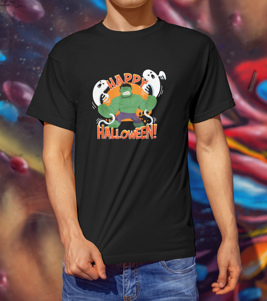 Marvel Hulk Happy Halloween Ghosts T-Shirt