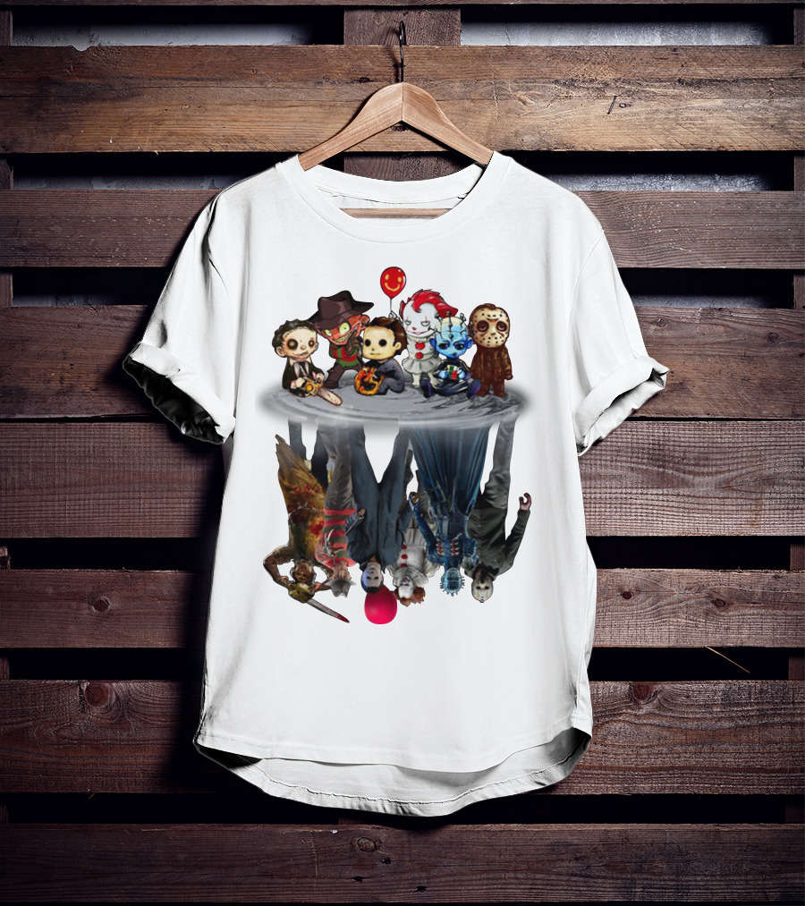 Family Is Everything Horror Icons Reflection T-Shirt