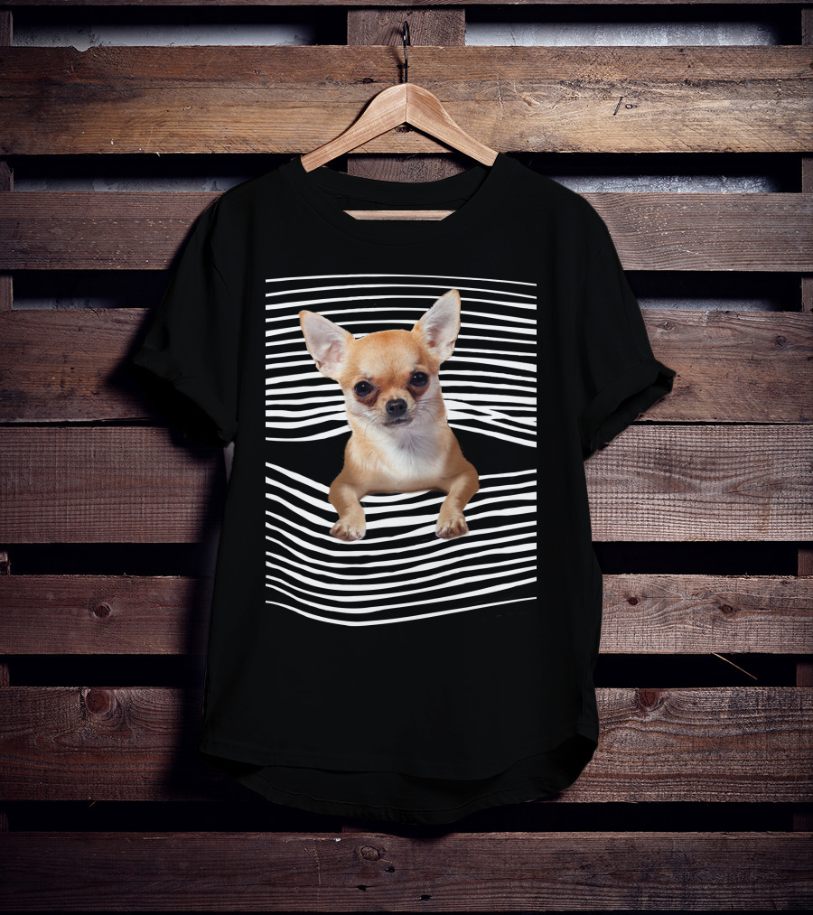 Chihuahua Optical Illusion Stripes ABCS T-Shirt