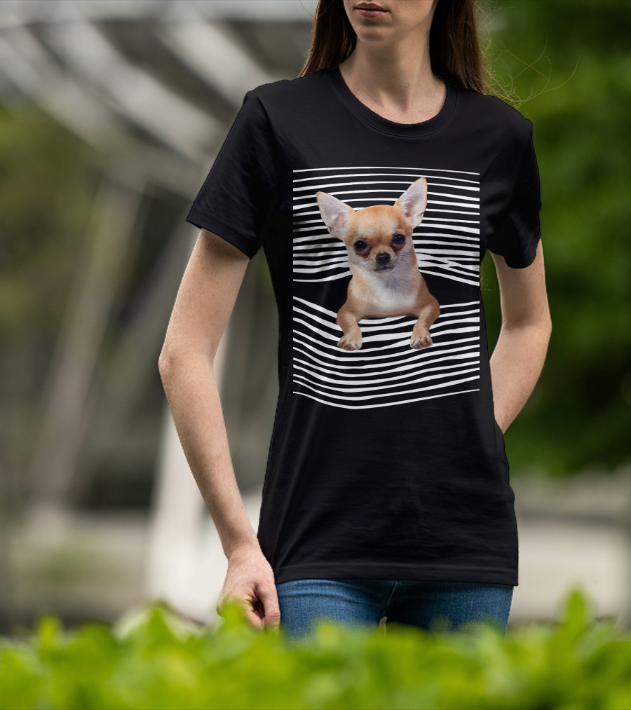 Chihuahua Optical Illusion Stripes ABCS T-Shirt