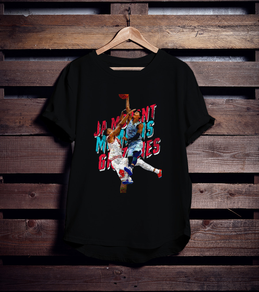 Ja Morant Memphis Grizzlies Dunking Action T-Shirt