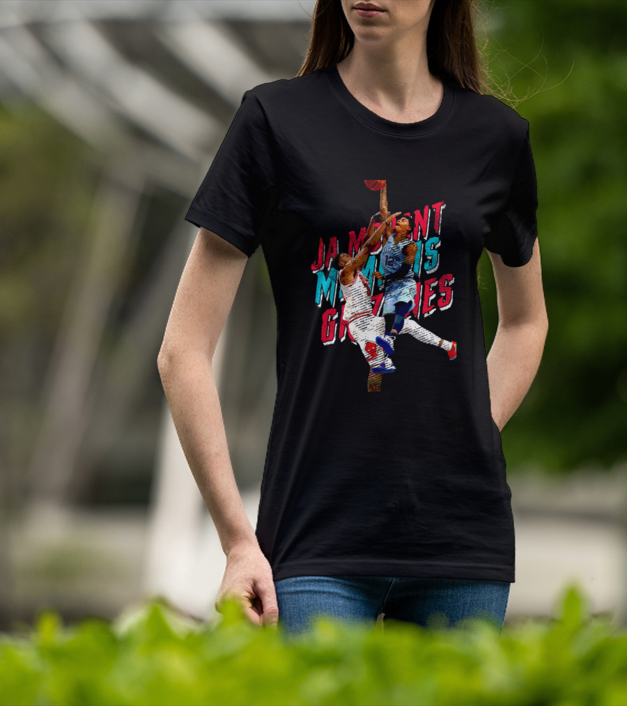 Ja Morant Memphis Grizzlies Dunking Action T-Shirt