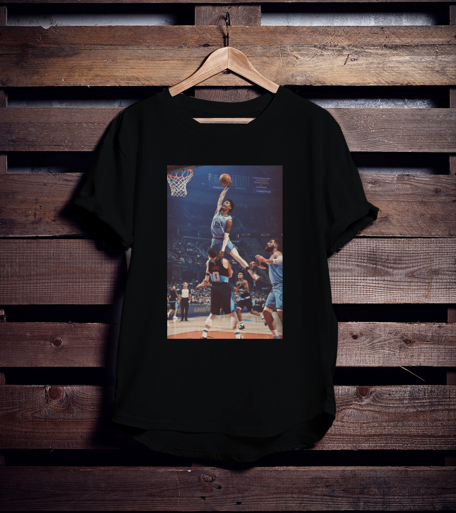 Ja Morant Dunk Over Love Basketball Action Scene T-Shirt