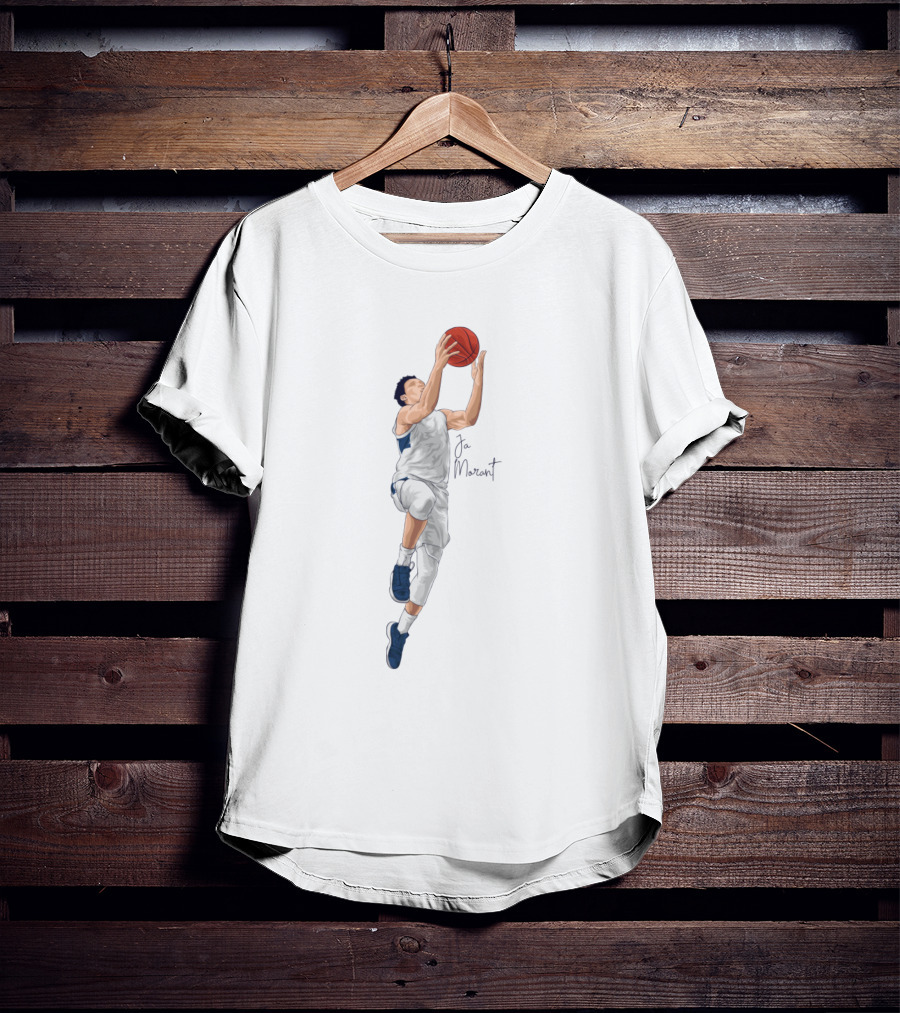 Ja Morant Jump Shot Basketball Player T-Shirt
