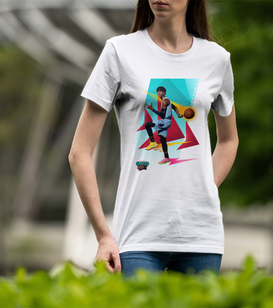 Ja Morant Memphis Grizzlies Retro Vibe Basketball Action T-Shirt