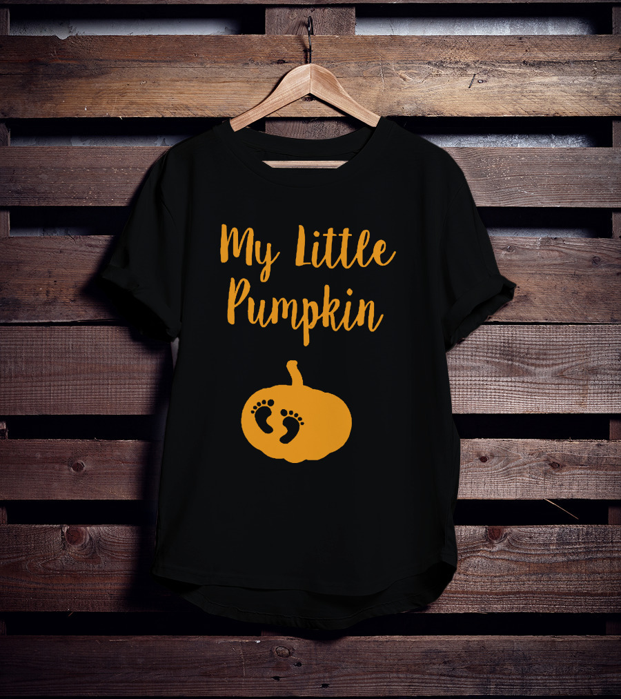 My Little Pumpkin Baby Footprints T-Shirt