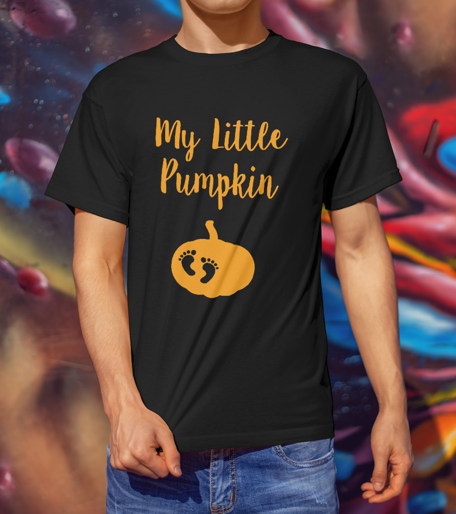 My Little Pumpkin Baby Footprints T-Shirt