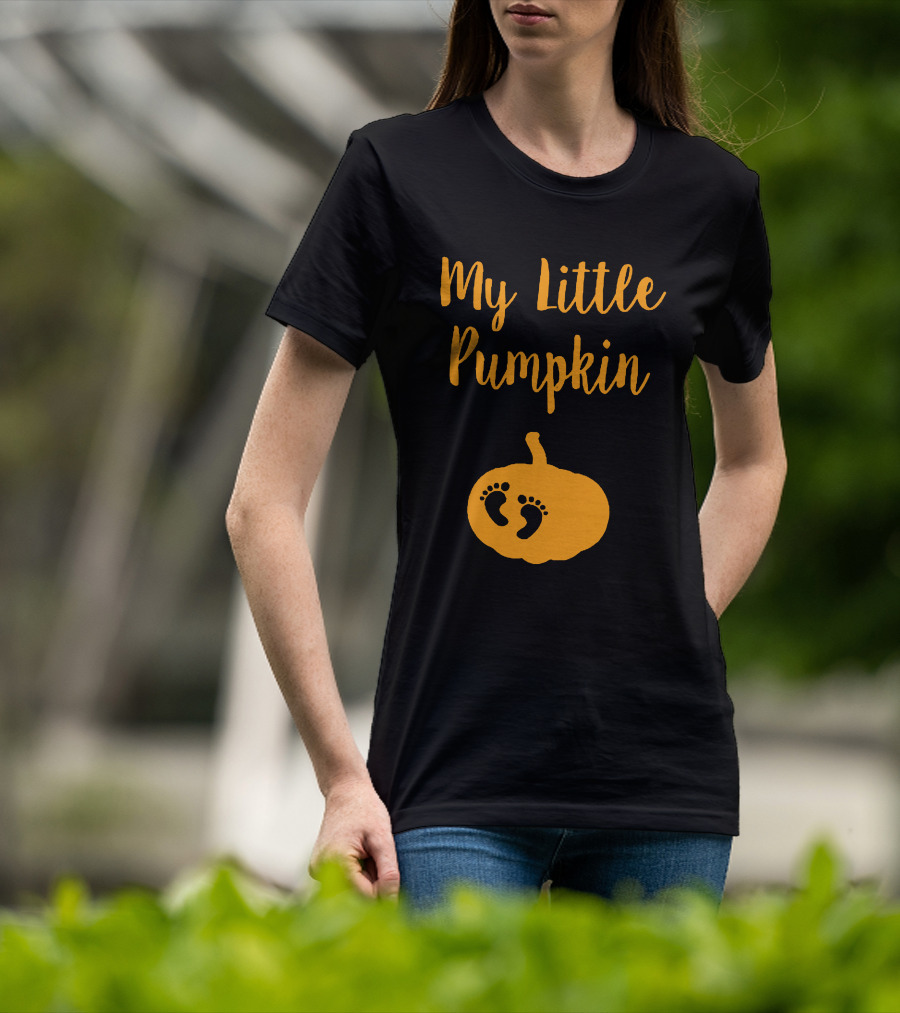 My Little Pumpkin Baby Footprints T-Shirt
