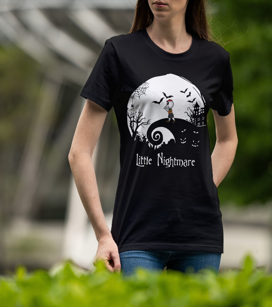 Little Nightmare Boy Halloween Spooky Scene T-Shirt