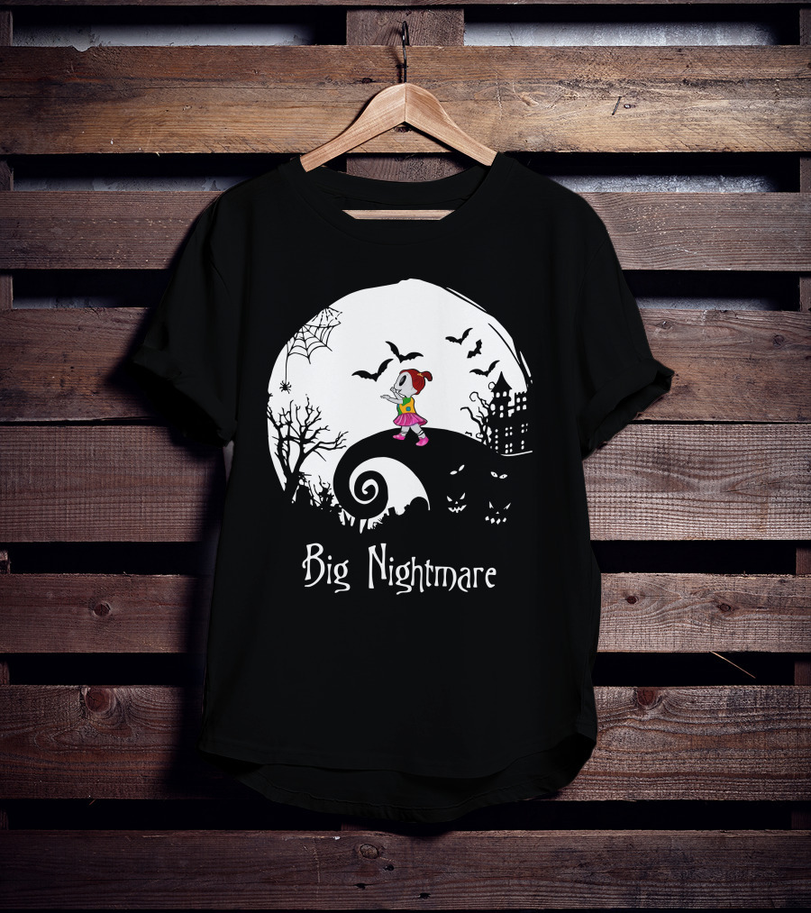 Big Nightmare Girl Halloween Scene T-Shirt
