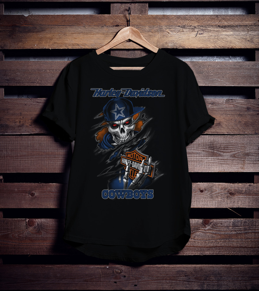 Harley Davidson Cowboys Skull With Star Cap 202010 T-Shirt
