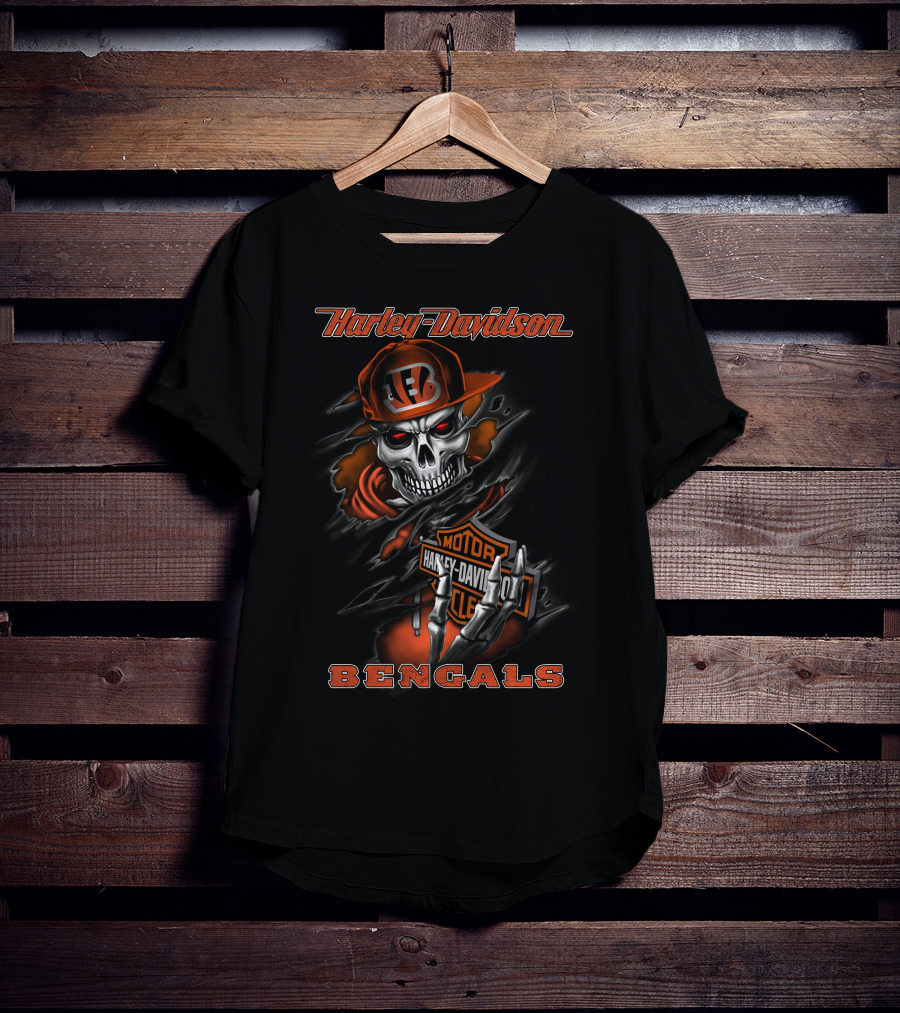 Harley Davidson Bengals Skull Logo 2020Cbe T-Shirt